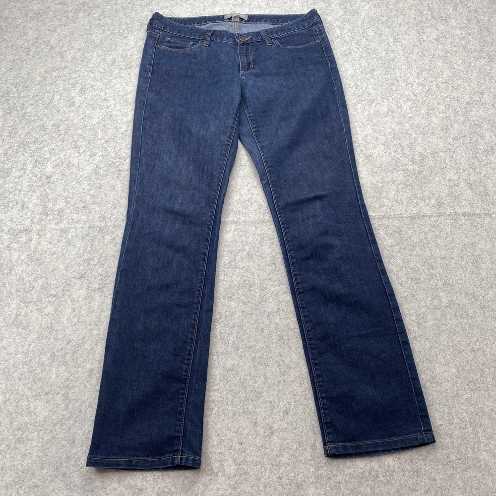 Banana Republic Straight Jeans Womens 29/8 Short (31x30) Blue Mid Rise Stretch